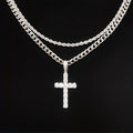 IceWays Mosaic Iced Cross Pendant Chain
